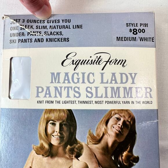 Exquisite form Vintage MAGIC LADY PANTS SLIMMER Size Medium white Shapewear - Picture 6 of 8